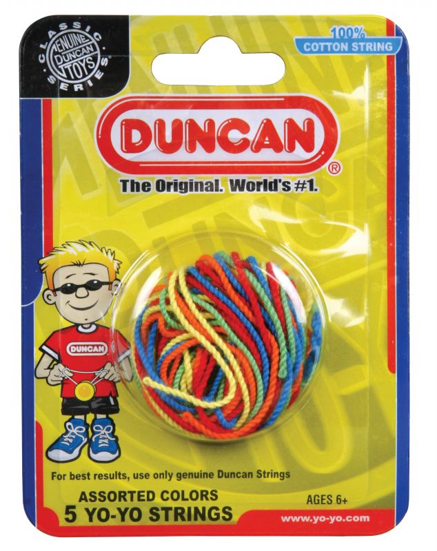 Duncan Yo-Yo String 5-Pack (Assorted Colors Cotton)